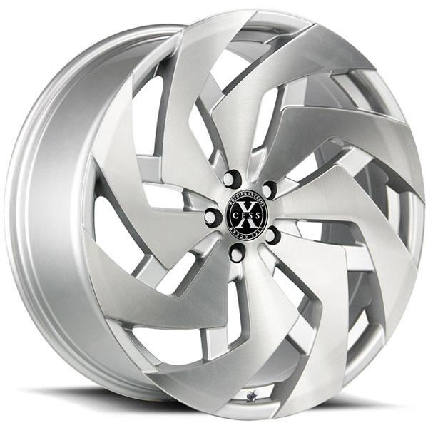 Xcess X04 Brushed Silver with Machined Face Center Cap