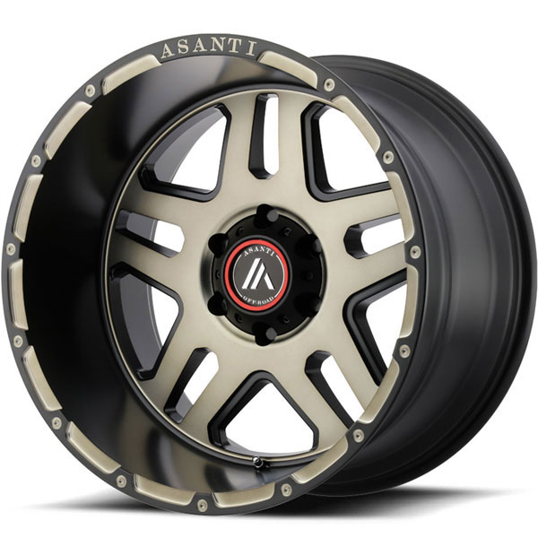 Asanti Off-Road AB-809 Matte Black Machined with Tinted Clear