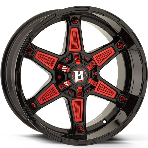 Ballistic 827 Warrior Gloss Black with Red Accents
