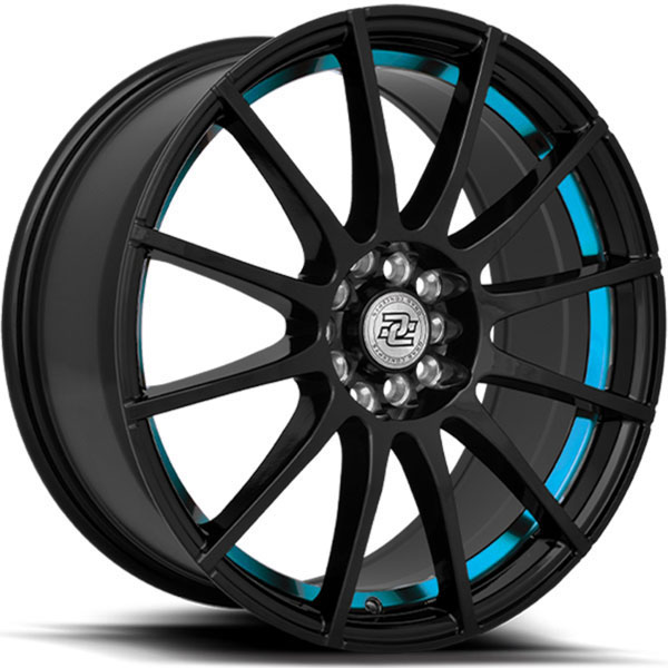 Drag Concepts R16 Gloss Black with Blue Stripe