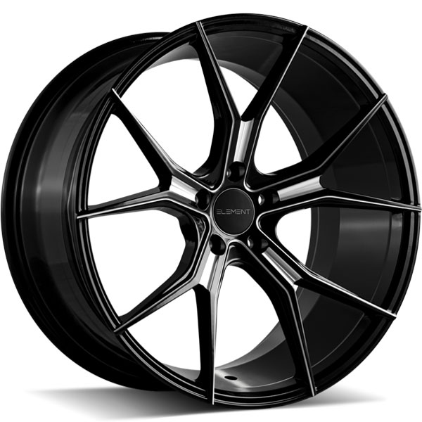 Element EL1125 Gloss Black with Milled Spokes