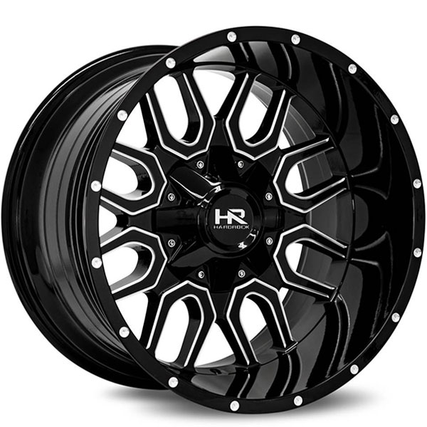 Hardrock Offroad H709 Commander Gloss Black with Milled Spokes