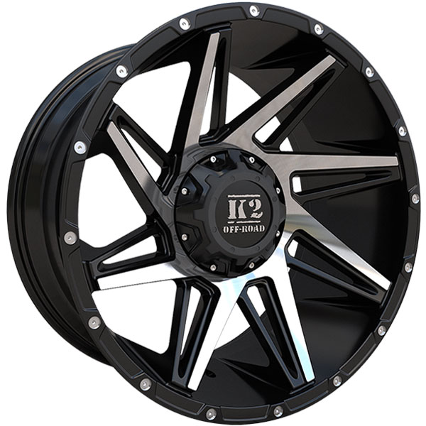 K2 OffRoad K09 Torque Gloss Black with Machined Face