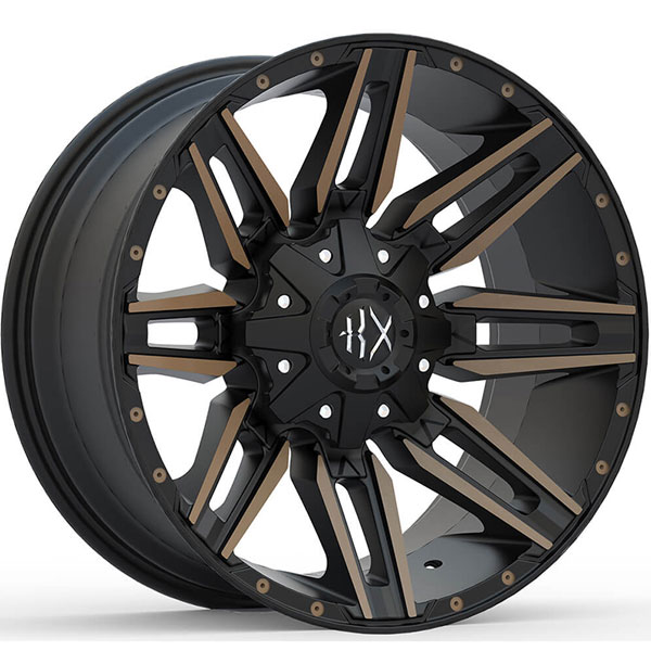 KX Offroad KX10 Matte Black with Machined Face and Bronze Tint