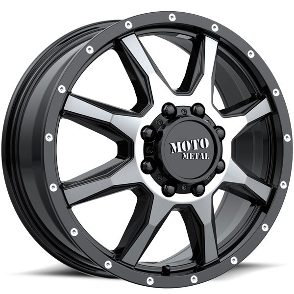 Moto Metal MO995 Dually Gloss Black with Machined Face Front