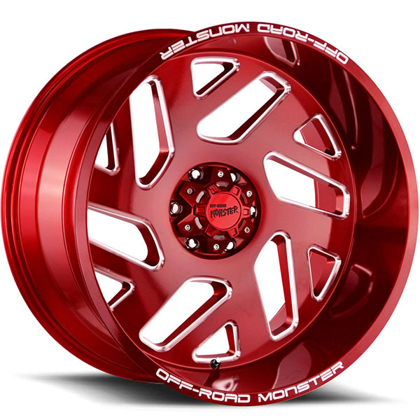 Off-Road Monster M19 Candy Apple Red with Milled Edges