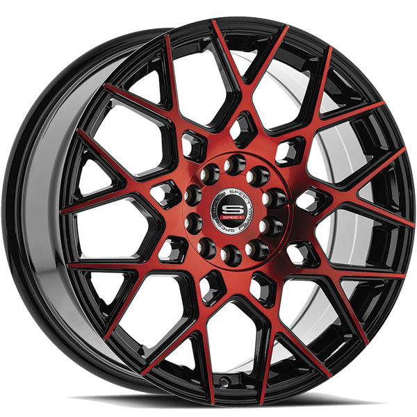 Spec-1 SP-52 Gloss Black with Red Milled Spokes