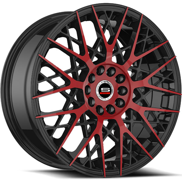 Spec-1 SP-53 Gloss Black with Red Milled Spokes