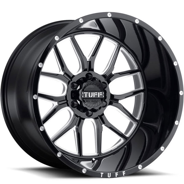 Tuff T23 Gloss Black with Milled Spokes