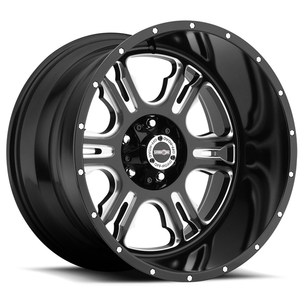 Vision Off-Road 397 Rage Gloss Black with Milled Spokes