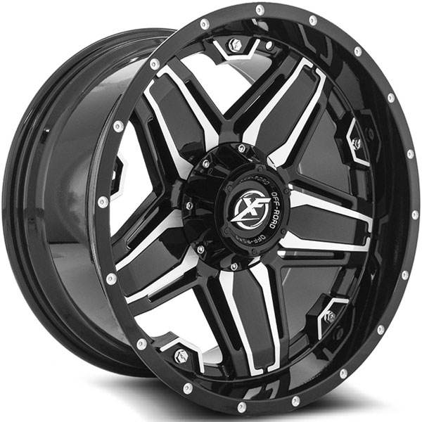 XF Off-Road XF-223 Gloss Black with Milled Spokes
